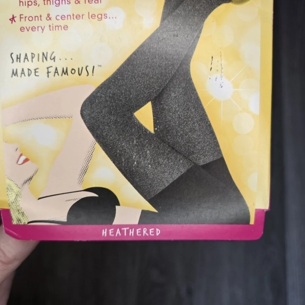Spanx Star Power Center-Stage Shaping Tights Heathered Navy Sizes A & E New 2215